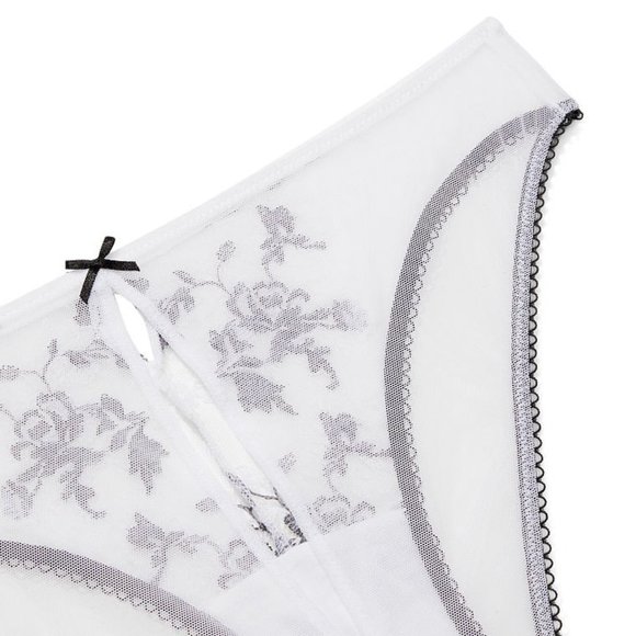 Keyhole in Back & Front VS Dream Angels Embroidered Lace Keyhole Cheekini Floral - Picture 8 of 8